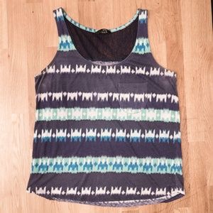 Hurley Blue Patterned Tank Top